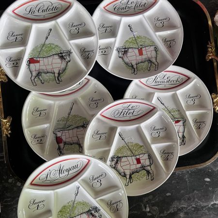 Тарелка для подачи мяса Porcelaine D'Auteuil Le Filet 22 cм Франция 