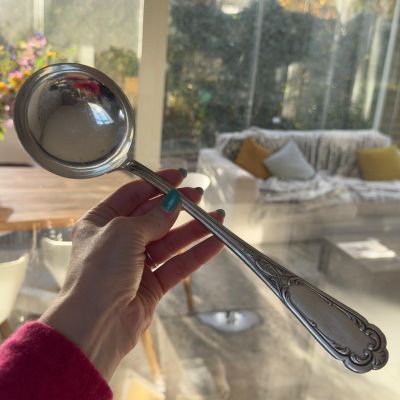 Половник 33 см серебрение 1900-е гг.