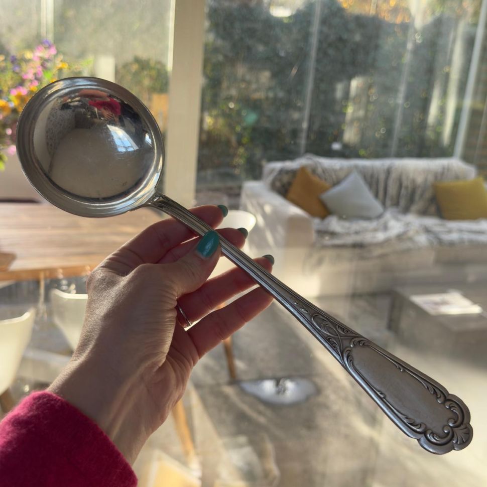 Половник 33 см серебрение 1900-е гг.