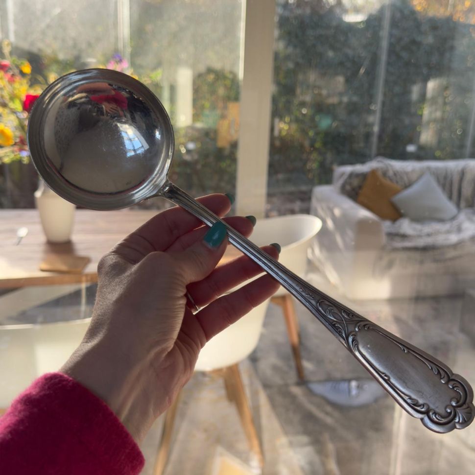 Половник 33 см серебрение 1900-е гг.