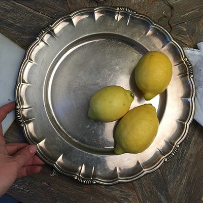 Блюдо поднос 1942 клеймо S.F.K. на обороте, 30 см