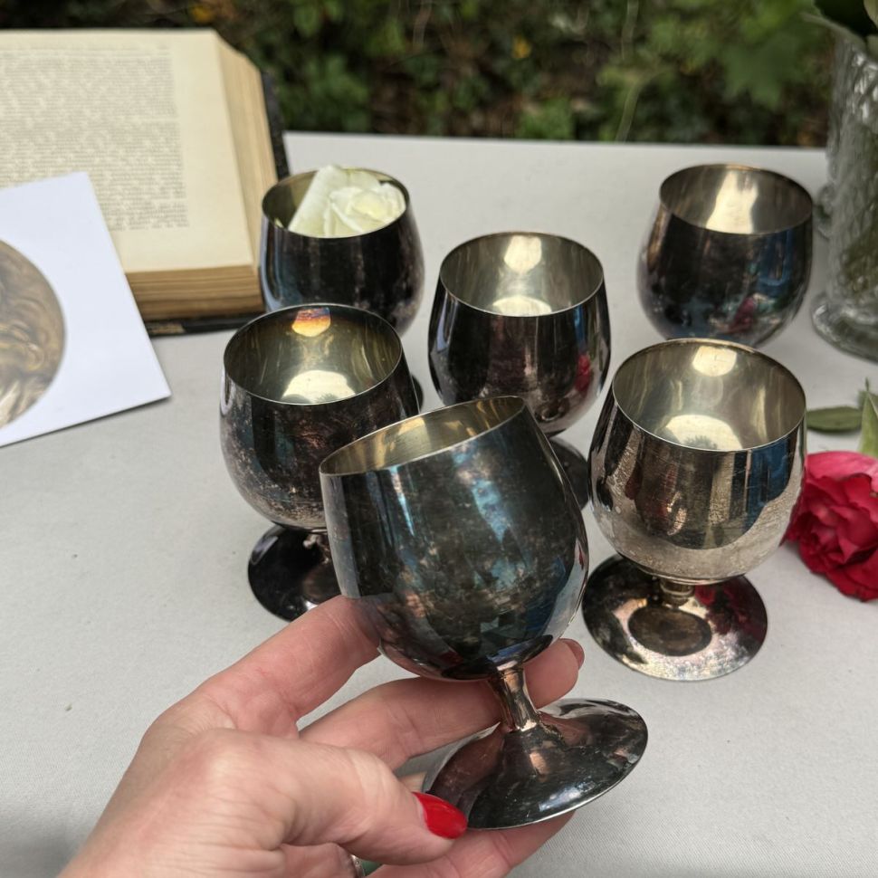 Бокал 120 мл мельхиор серебрение 