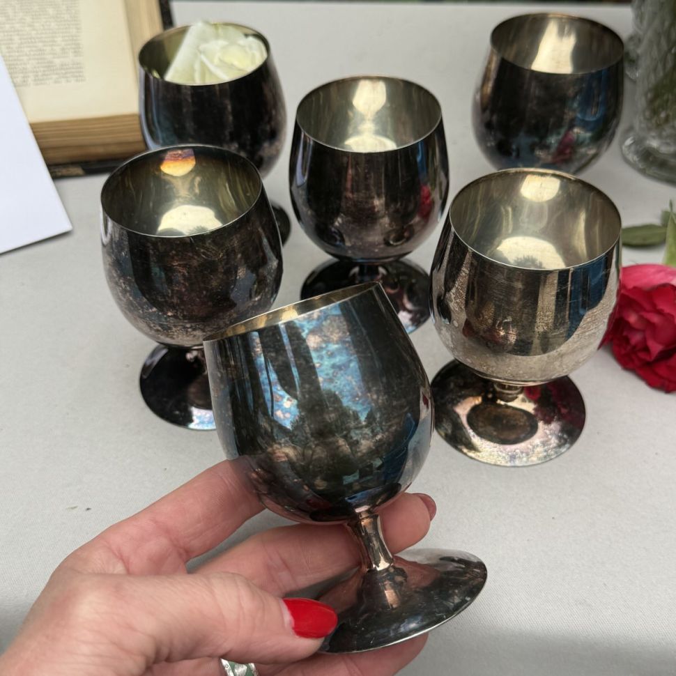 Бокал 120 мл мельхиор серебрение 