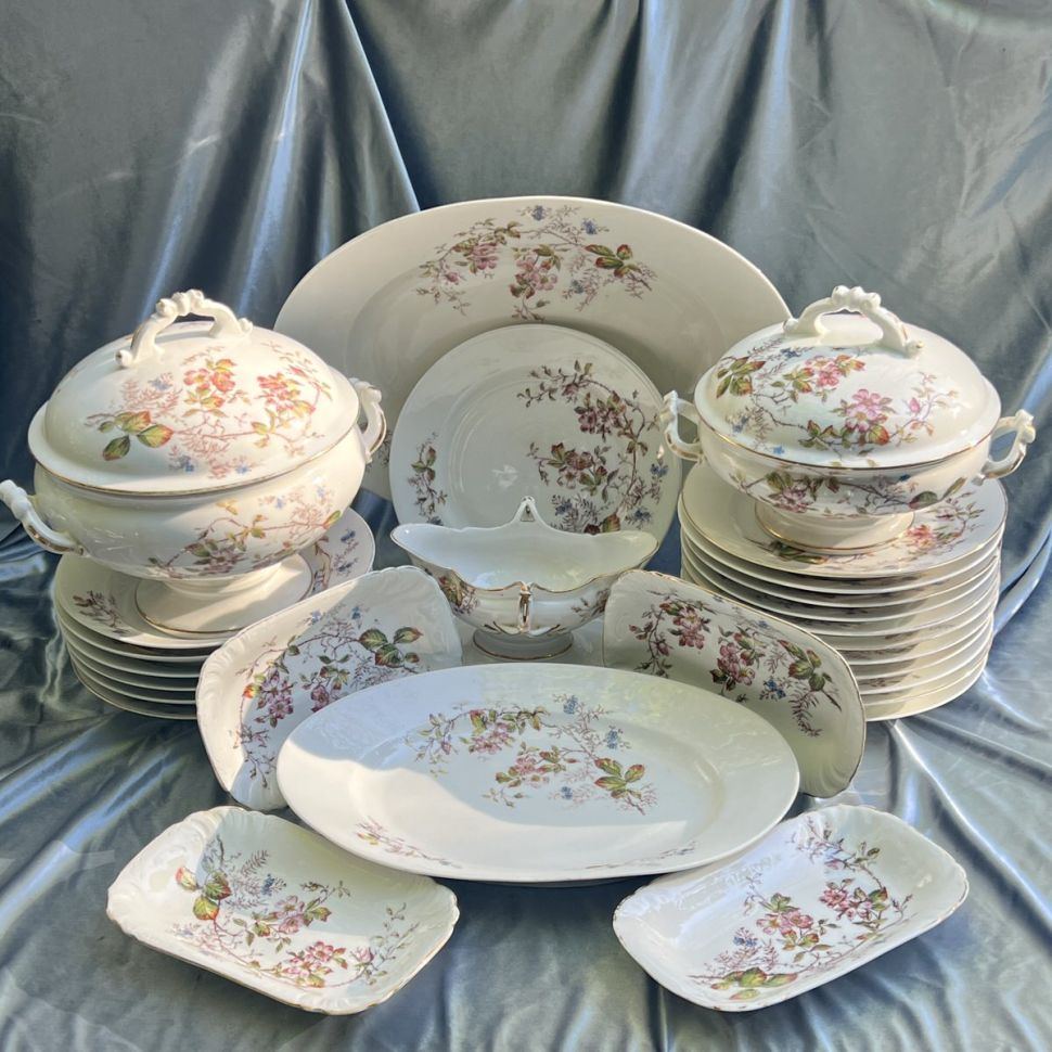 Террин Limoges Дикая роза 1 л Франция конец 19 в.