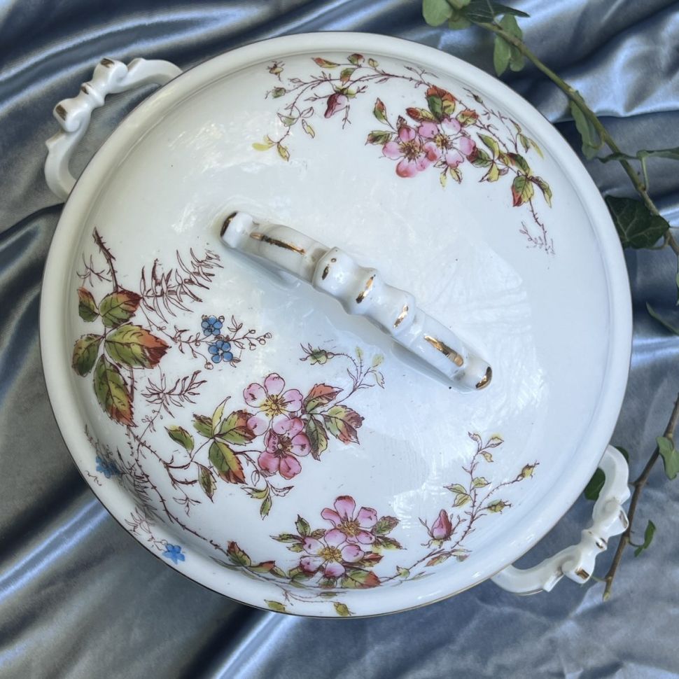 Террин Limoges Дикая роза 1 л Франция конец 19 в.