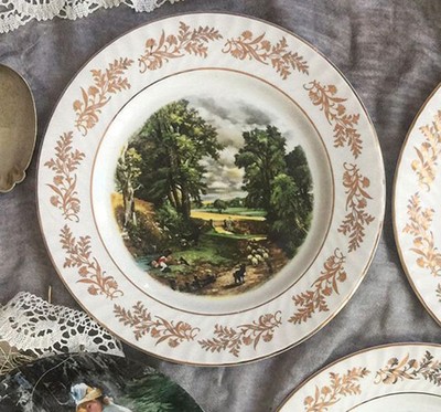 Тарелка большая Пейзаж 2, Англия 