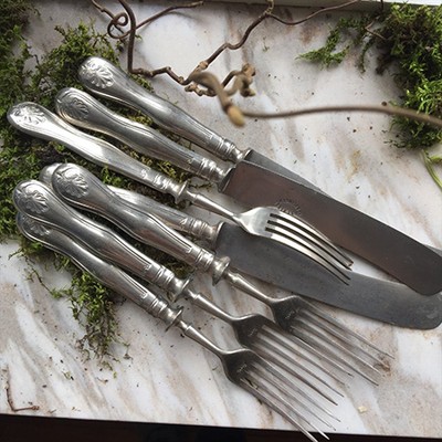 Вилка и нож Пальмовая ветвь набор 2 шт.