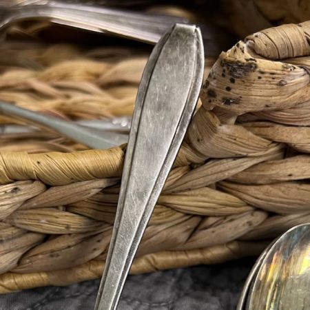 Ложка чайная 14 см серебрение Франция