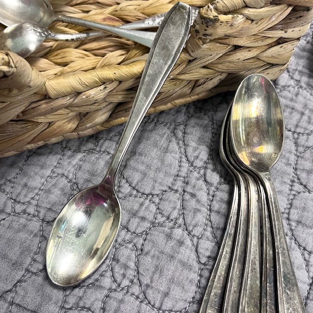 Ложка чайная 14 см серебрение Франция