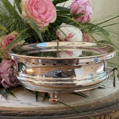 Мармитница греющая подставка 24 см серебрение Франция