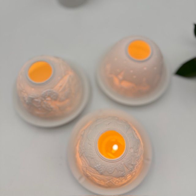 Подсвечник клош Ангелы 12 см бисквитный фарфор Германия