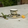 Кофейная пара черный Royal Albert Provincial Flowers Dogwood 150 мл Англия