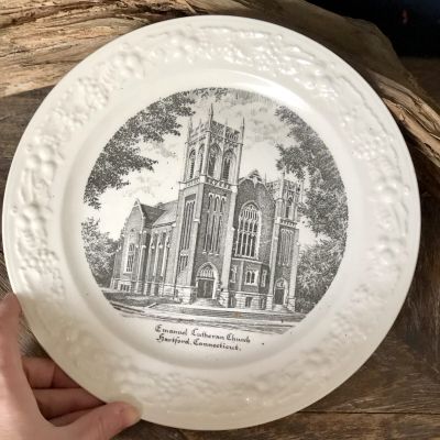 Тарелка 25 см Theme Eggshell USA