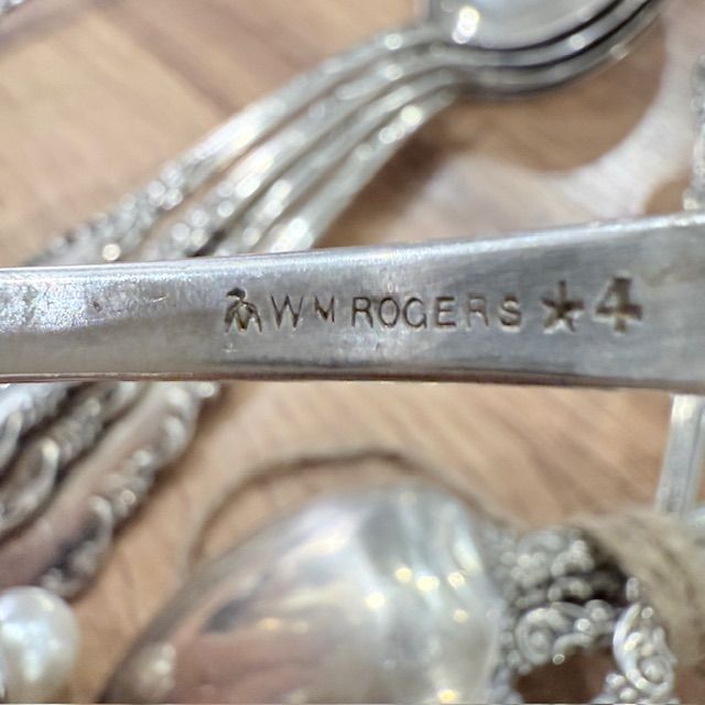 Ложка столовая WM Rogers 21 см серебрение 19 век