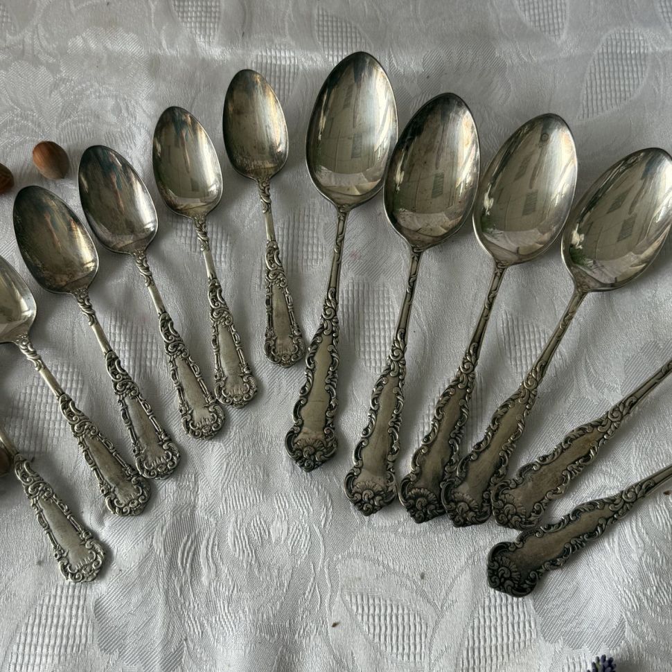 Ложка столовая WM Rogers 21 см серебрение 19 век