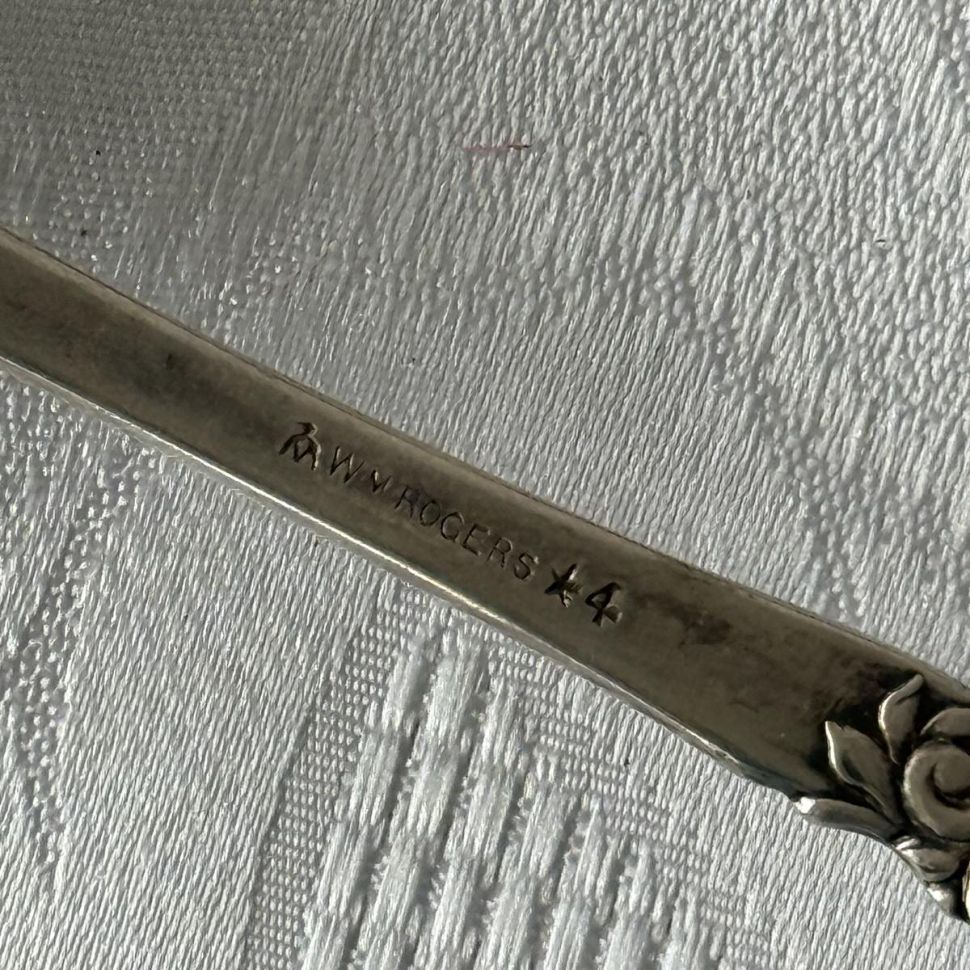 Ложка столовая WM Rogers 21 см серебрение 19 век