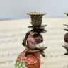 Подсвечник скульптура Попугай красный 37 см WL 1895 фарфор бронза
