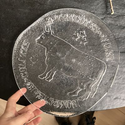 Тарелка Антрекот хрусталь Pukeberg Швеция 27 см