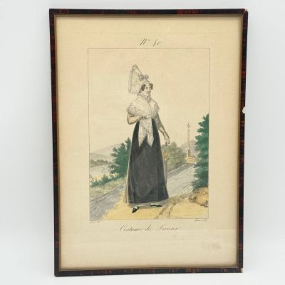 Литография Женские костюмы №40 Франция