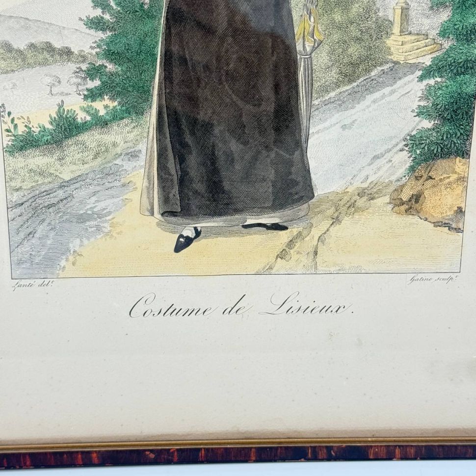 Литография Женские костюмы №40 Франция