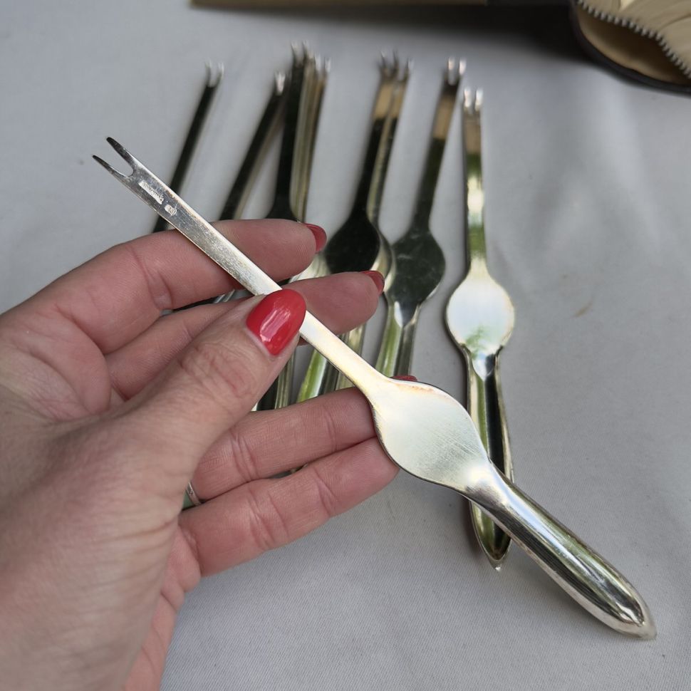 Вилка для ракообразных Wiskemann 19 см серебрение Бельгия 