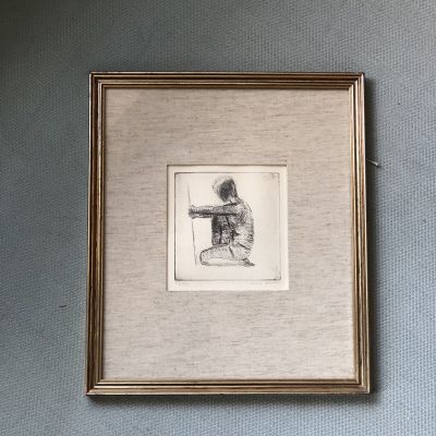 Картина 33Х28,5 см Мальчик графика