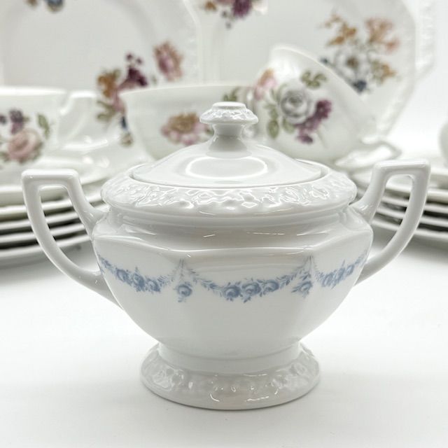 Сахарница Rosenthal Classic Rose голубые розы 15 см Германия