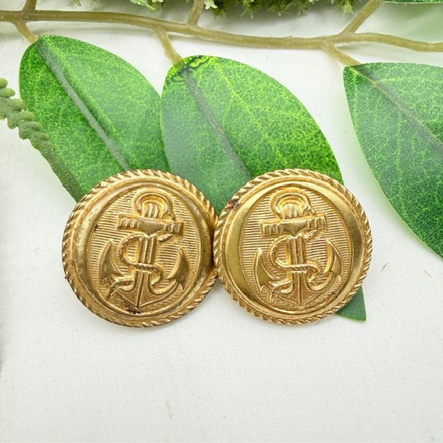 Пуговица мундирная военно-морская Якорь 2,4 см латунь 