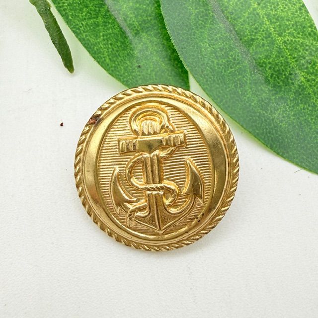 Пуговица мундирная военно-морская Якорь 2,4 см латунь 