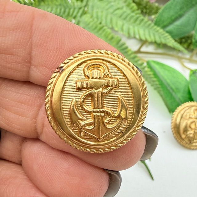 Пуговица мундирная военно-морская Якорь 2,4 см латунь 