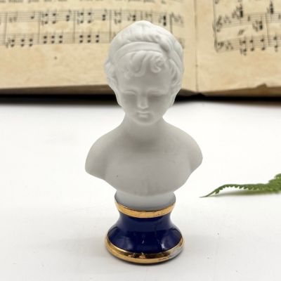 Статуэтка Бюст девочки Ж.-А. Гудон 9 см бисквитный фарфор Франция