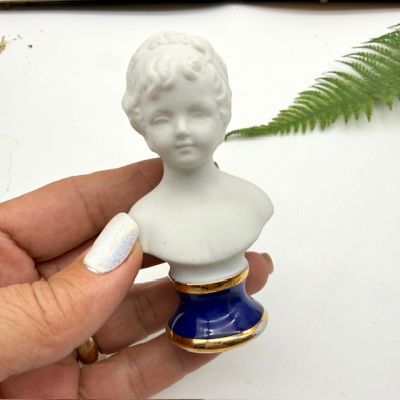 Статуэтка Бюст девочки Ж.-А. Гудон 9 см бисквитный фарфор Франция