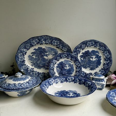 Тарелка Enoch Wedgwood Woodland 25 см Англия синий