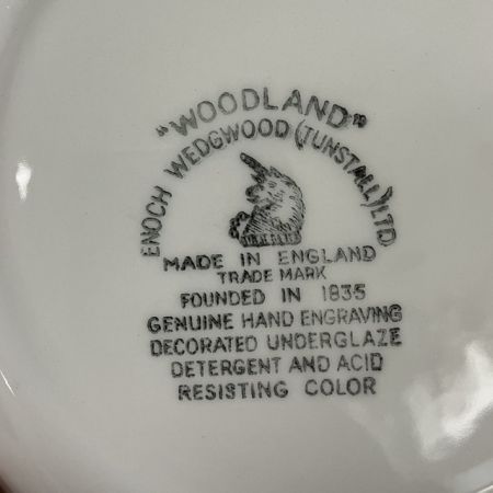 Тарелка Enoch Wedgwood Woodland 25 см Англия синий