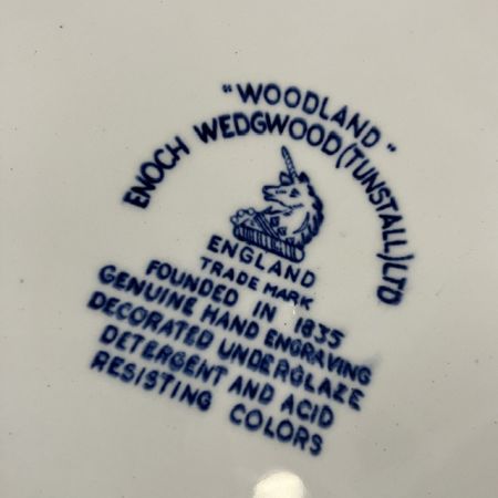 Тарелка Enoch Wedgwood Woodland 25 см Англия синий