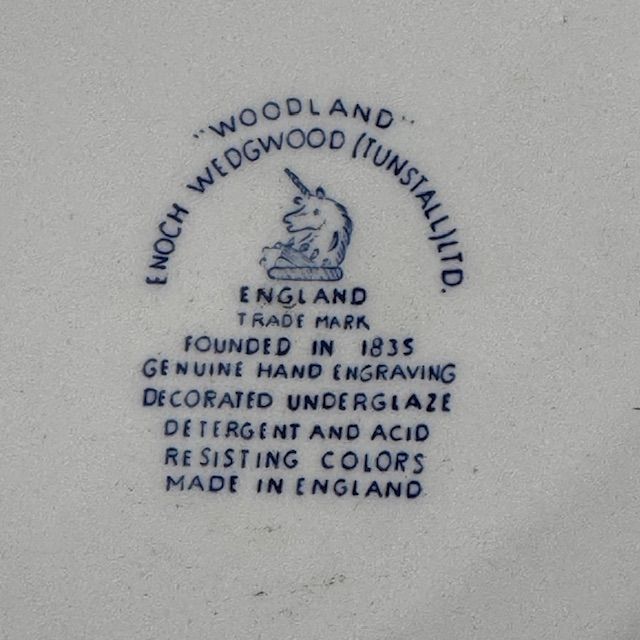 Тарелка Enoch Wedgwood Woodland 25 см Англия синий