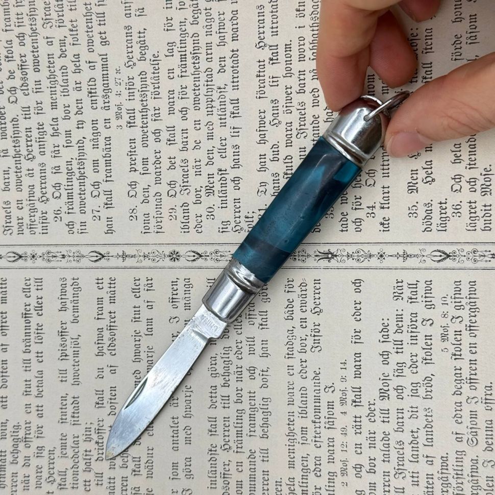 Нож перочинный 15 см Голубой перламутр