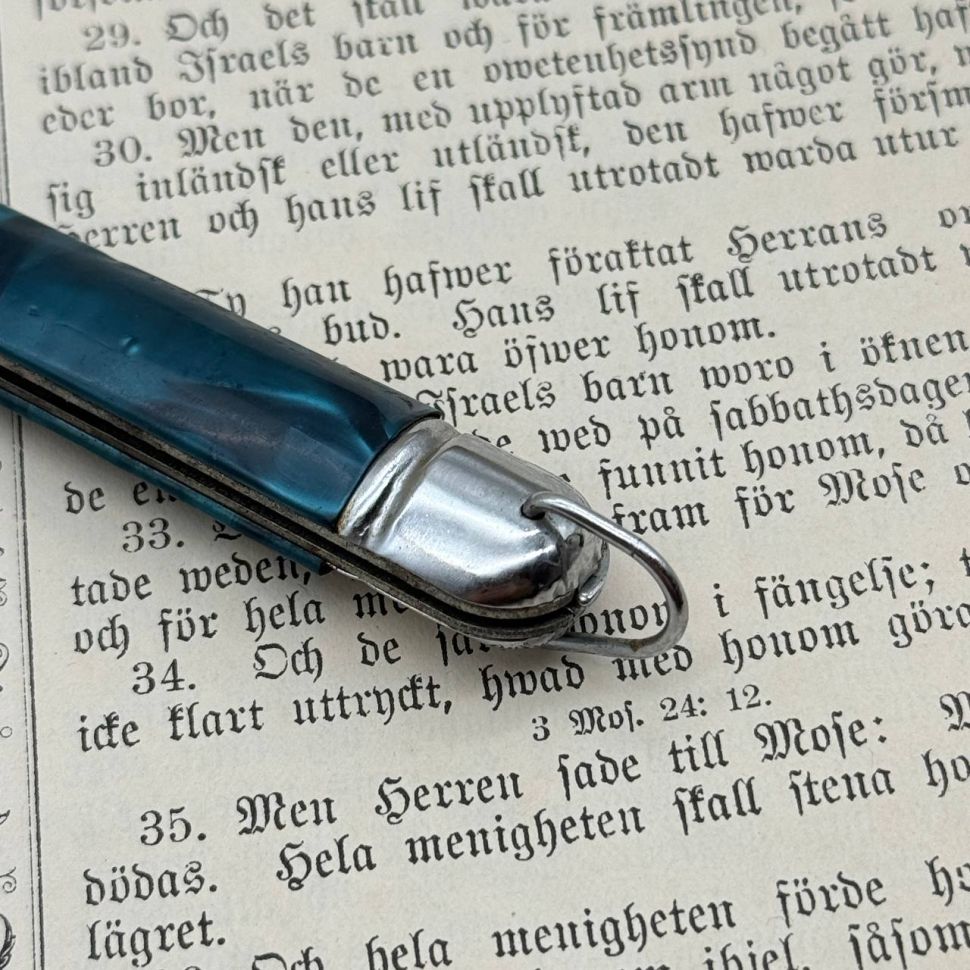 Нож перочинный 15 см Голубой перламутр