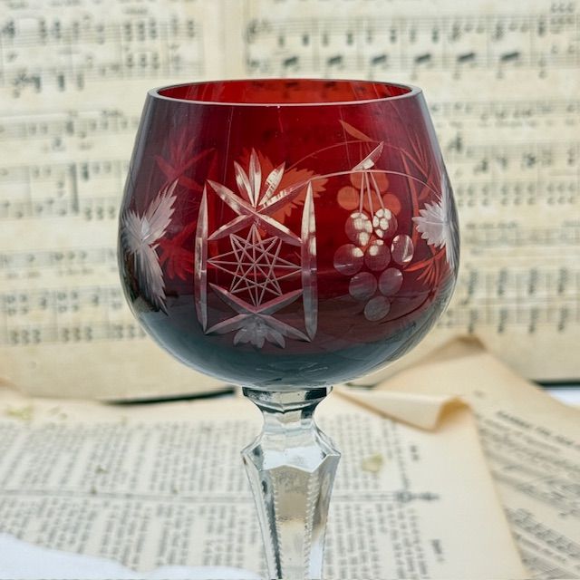 Бокал Anna Hutte красный 300 мл накладной хрусталь Германия 