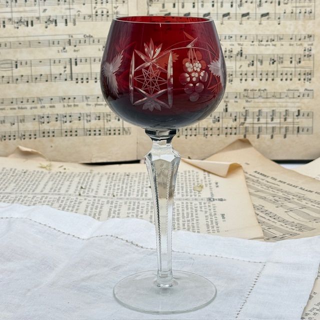 Бокал Anna Hutte красный 300 мл накладной хрусталь Германия 