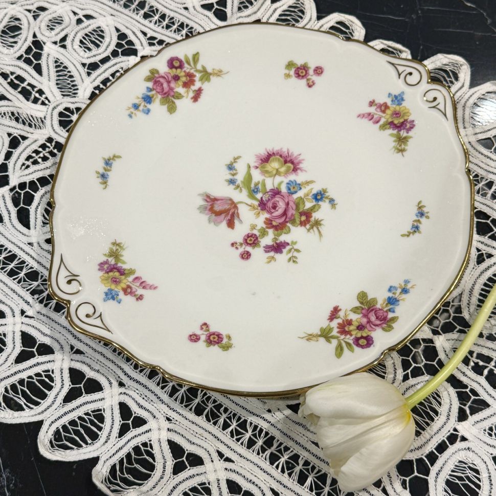 Блюдо для торта PL Limoges Букет 27 см Франция 