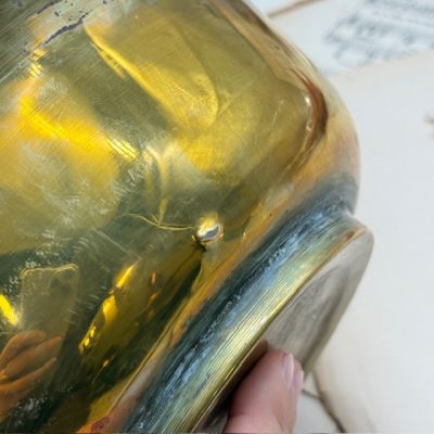 Кашпо 26 см Франция латунь