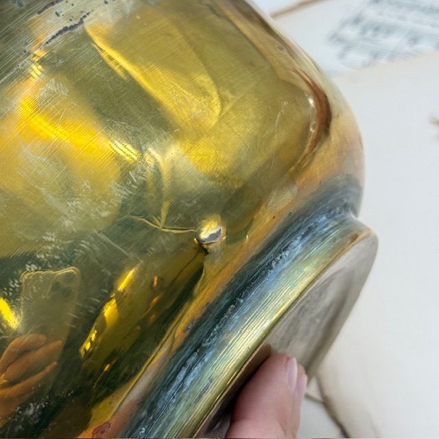 Кашпо 26 см Франция латунь