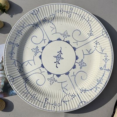 Тарелка Boch Frères Kéramis Indisch Blau 30 см фарфор Бельгия
