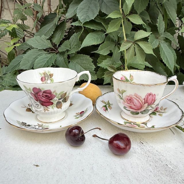 Чайная пара Royal Albert Anniversary Rose 200 мл 1950 гг.