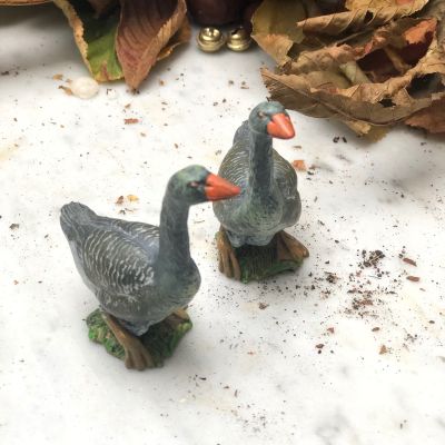 Статуэтка Гуси (набор 2 шт.) 7 см пластик