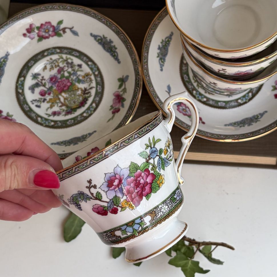 Чайная пара Paragon Tree of Kashmir 220 мл 1960-е Англия      