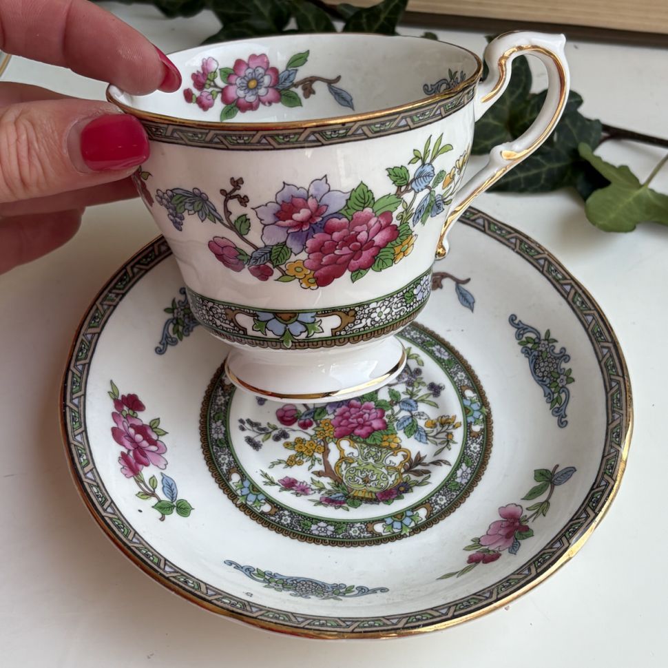 Чайная пара Paragon Tree of Kashmir 220 мл 1960-е Англия      