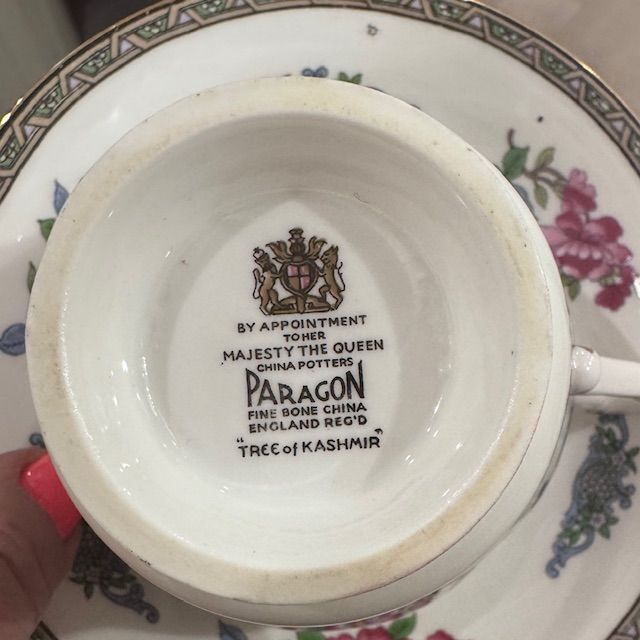 Чайная пара Paragon Tree of Kashmir 220 мл 1960-е Англия
