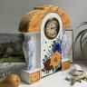 Часы каминные 30 см фарфор Голландия